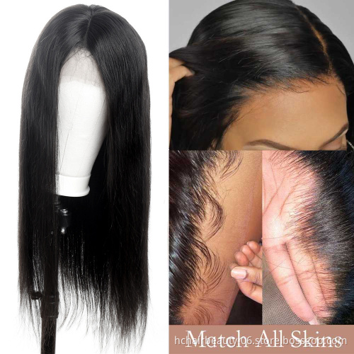Straight  Wig Lace Front Human Hair Wigs Invisible Remy Human Hair PrePlucked Bleached Knots New Products